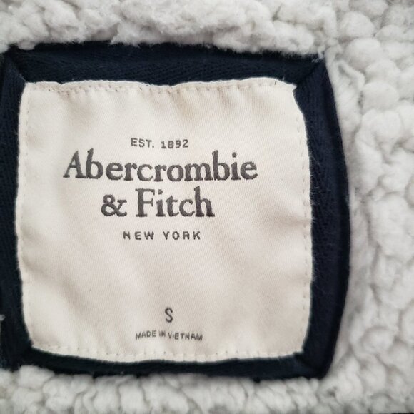 ABERCROMBIE Hoodie Fitch Navy Blue Logo  Women Hollister Size Zip Women'… - Picture 3 of 14